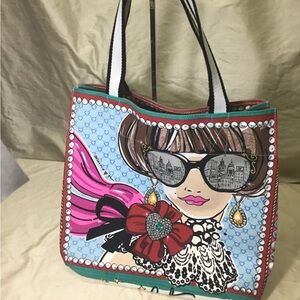 Brighton Illustrated canvas Tote Bag